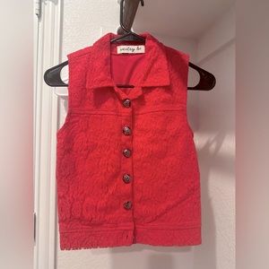 Chrome rose sleeveless jacket